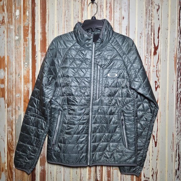 Oakley Quilted Puffer Jacket With Primaloft Insulation Men's S Green Pre-owned - Picture 1 of 10